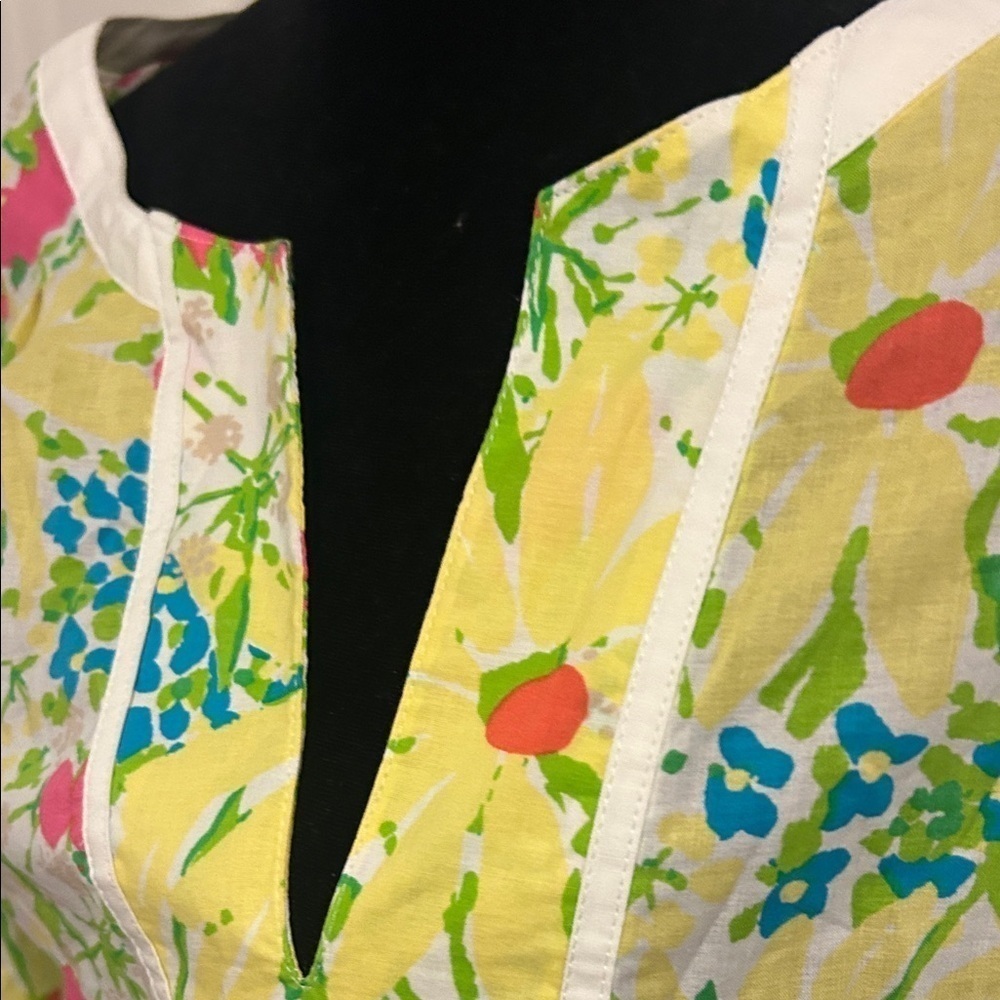 Lilly Pulitzer Yellow Floral Tunic Top - Picture 6 of 6